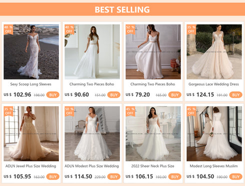 Sexy Scoop Long Sleeves Mermaid Wedding Dresses Bridal Gown